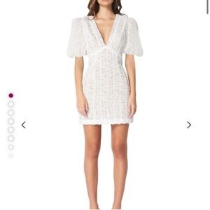 ELLIATT SUNDOWN WHITE DEEP V-NECK LACE BRIDAL